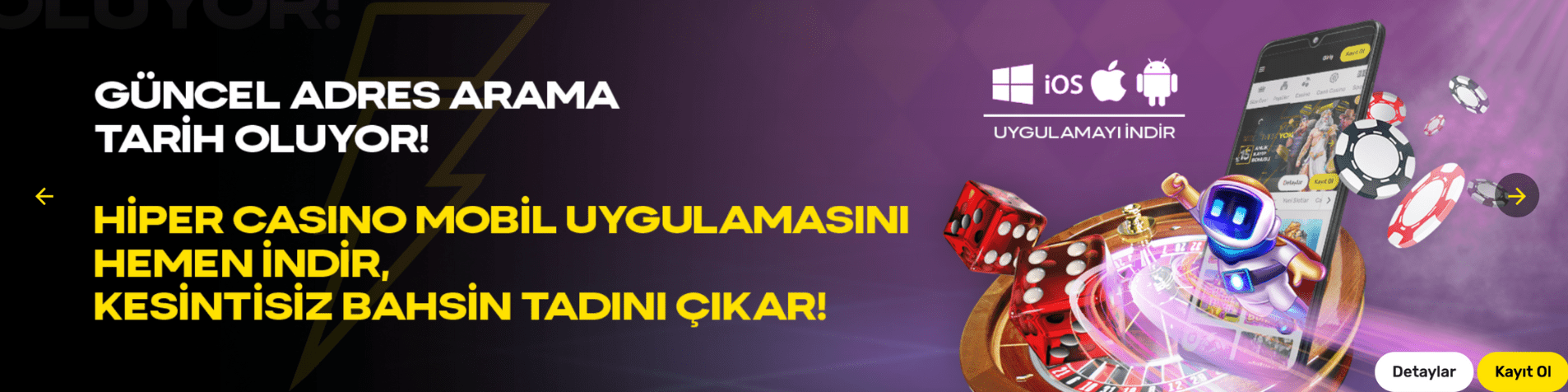 HiperCasino mobil uygulaması